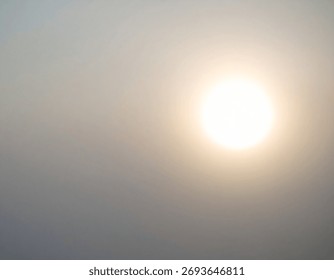 An ethereal light is diffused through mist, creating a soft and calming atmospheric effect of nature at daytime.