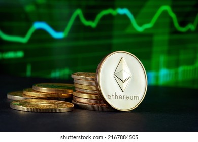 Ethereum cryptocurrencies and graph statistic background