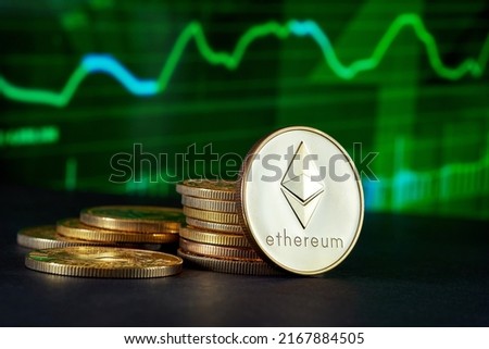 Ethereum cryptocurrencies and graph statistic background