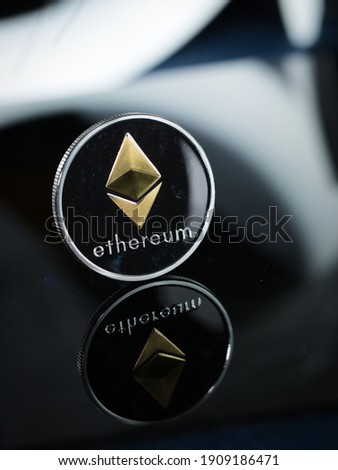 Ethereum Eth Ether coin crypto dark 