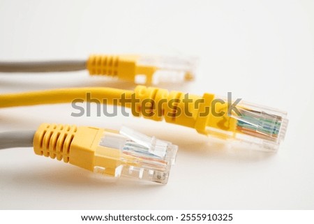 Ethernet cable for connect to wireless router link to internet service provider network.
