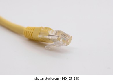 Ethernet cable on white background