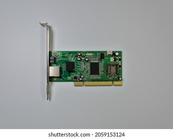 Ethernet network adapter computer card, view from above - Powered by Shutterstock - Get 15% off with code: PIKWIZARD15
