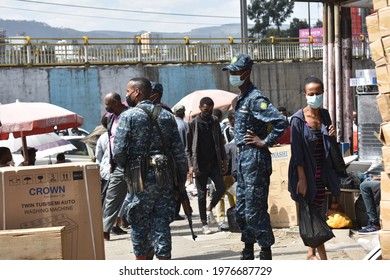 Ethiopia, Addis Abeba - 17 May 2021: Ethiopian Security Forces