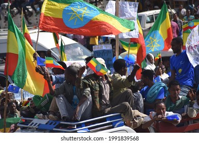 Ethiopia, Lalibela - 14 June 2021: The Rally In Support Of The Prosperity Party Government Ahead Of The Elections