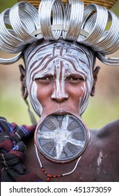 Ethiopia. Omo Valley 18.09.2013. Mursi Tribe