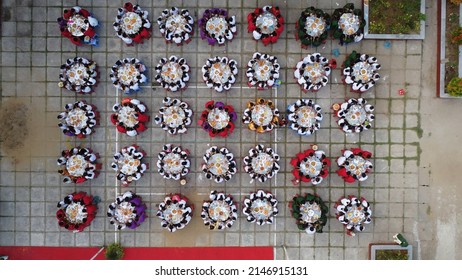 Ethnic Minority Students At A High School Sit To Celebrate Khmer New Year In Kien Giang Province, Vietnam.