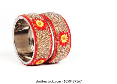 Ethnic Traditional  Indian Bangle Wear in Wrist.