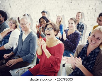 Ethnicity Audience Crowd Seminar Cheerful Community Concept - Shutterstock ID 250792003