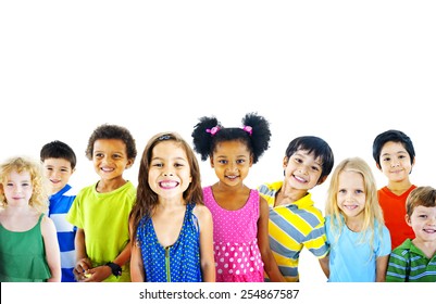 Ethnicity Diversity Group of Kids Friendship Cheerful Concept