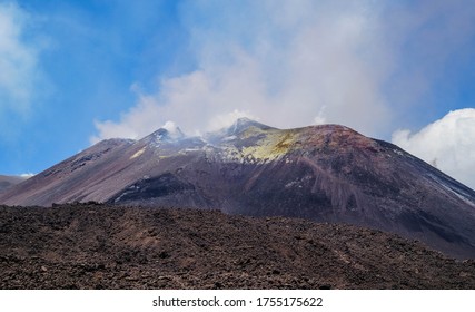 Etna Volcano In The Clouds