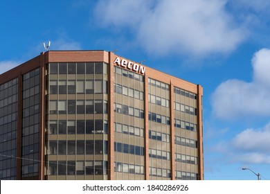 Etobicoke, Toronto, Canada - October 24, 2020: Aecon Headquarters Is Seen In Etobicoke, Toronto, Canada. Aecon Group Inc. Is A Canadian Construction Company. 