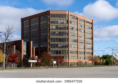 Etobicoke, Toronto, Canada - October 24, 2020: Aecon Headquarters Is Seen In Etobicoke, Toronto, Canada. Aecon Group Inc. Is A Canadian Construction Company. 