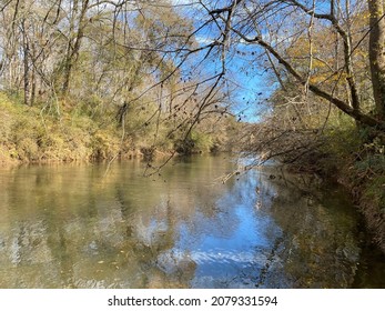 Etowah River In North Georgia On An Autumn Day