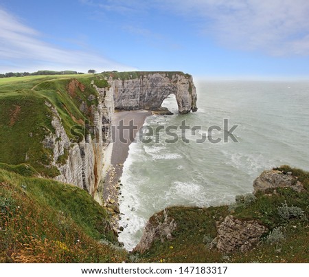 Similar – Image, Stock Photo Around Etretat in France