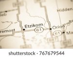 Etzikom. Canada on a map.