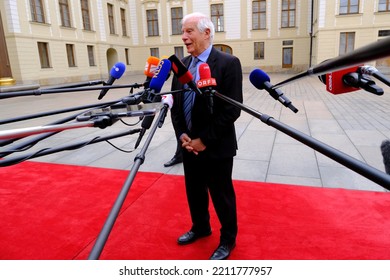 EU Commissioner  Josep Borrell  Arrives To Attend In An Informal Meeting Of Heads Of State Or Government In Prague, Czechia On October 7, 2022.
