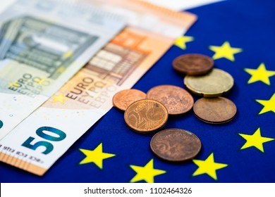 EU Flag And Euro