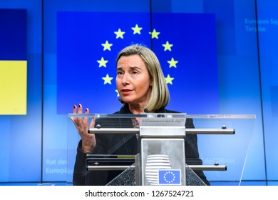 EU High Representative For Foreign Affairs And Security Policy Federica Mogherini In Brussels, Belgium, 17 December 2018. 