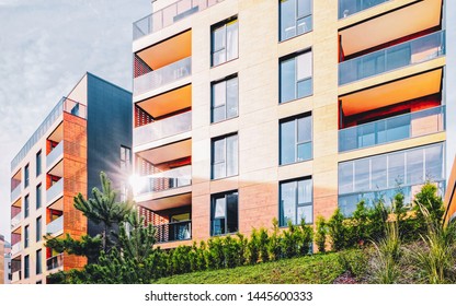 EU Modern european residential building quarter. And outdoor facilities. - Shutterstock ID 1445600333