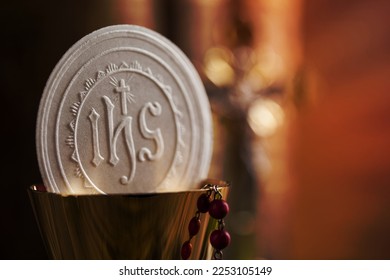 Eucharist, sacrament of communion background - Shutterstock ID 2253105149
