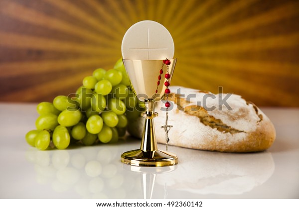 Eucharist Sacrament Communion Background Stock Photo (Edit Now) 492360142

