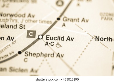 Euclid Av. Eigth Avenue Line. NYC. USA