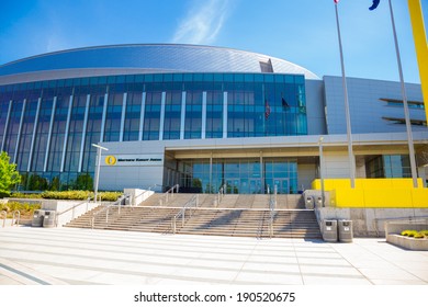 EUGENE, OR - APRIL 29, 2014: Matthew Knight Arena On A Spring Day At The University Of Oregon.