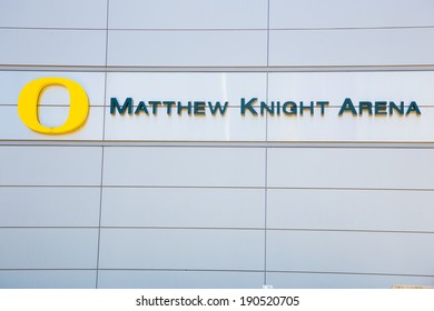 EUGENE, OR - APRIL 29, 2014: Matthew Knight Arena On A Spring Day At The University Of Oregon.