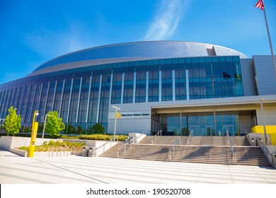 EUGENE, OR - APRIL 29, 2014: Matthew Knight Arena On A Spring Day At The University Of Oregon.