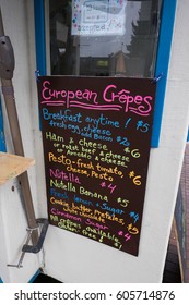 EUGENE, OR - MARCH 9, 2017: Crepes And Jian Bing Food Truck On The University Of Oregon Campus.