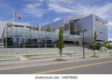 EUGENE, Ore - JUNE 27: Wayne Morse Federal Courthouse On June 27, 2013. Architect: Thom Mayne.