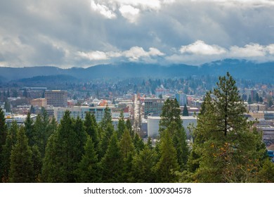 Eugene Oregon City and Clouds