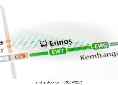 Eunos Station. Singapore Metro Map.