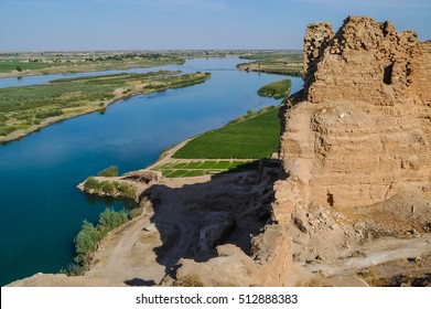 Euphrates River In Syria Near Dura Europos Historic Site