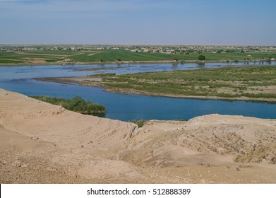 Euphrates River In Syria Near Dura Europos Historic Site