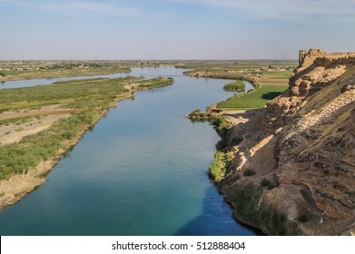 Euphrates River In Syria Near Dura Europos Historic Site