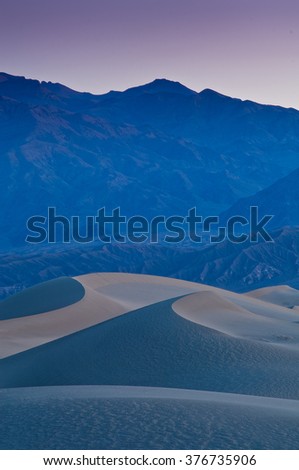 Eureka Dunes at sunset Death Valley National Park California