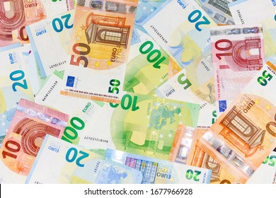 Euro Banknote Money Finance Concept Cash On White Background