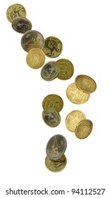 Euro Coins Falling