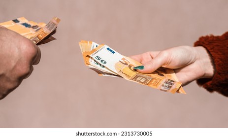 EURO currency. Europe inflation, EUR money. European Union currency - Shutterstock ID 2313730005