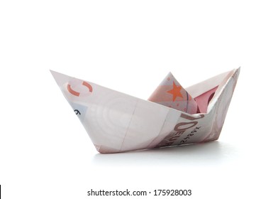 Euro Money Paper Boat 