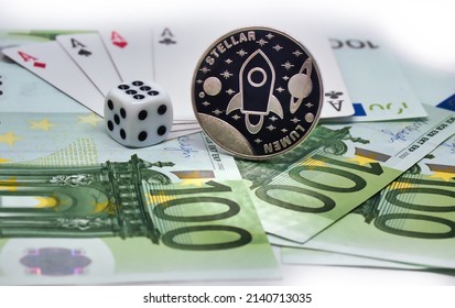 Euro Money And Stellar Lumen Coin