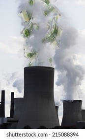 Euro Notes Coming Out Of Smoke Stack