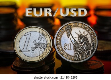 Euro to US Dollar Exchange Ratio text Rate Economic Inflation Financial Crisis