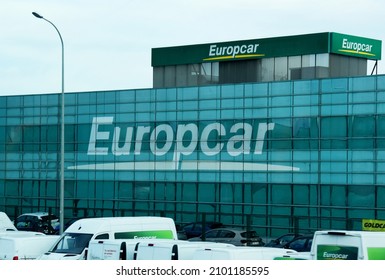 Europcar Barcelona Car Hire (BCN). Europcar Car Rental at Barcelona Airport. December 15, 2021, Spain, Barcelona. 