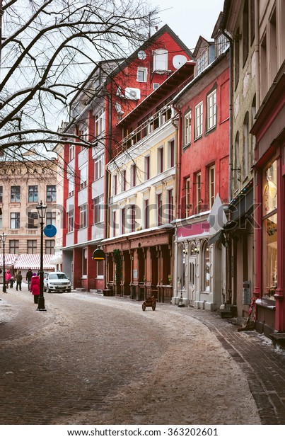 Europe. Baltic States.\
Old street in Riga