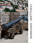 Europe Croatia Dalmatia Dubrovnik UNESCO World Heritage Site artillery Cannon on St. John