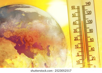 Europe experiences extreme heatwaves as temperatures soar from climate change. Elements of this image furnished by NASA - Powered by Shutterstock