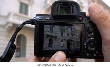 Europe, Italy, Milan - Real estate photo shoot for the sale of the house building in city  downtown  - real estate agencies take  photos and videos with professional  photographer - typical Milan home